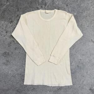 Vintage Thermal White Long Sleeve Shirt